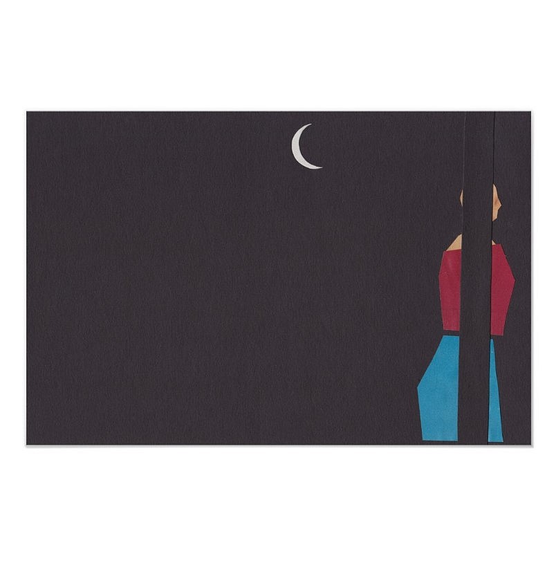 Black Red Blue LA ESPERA Waiting Woman Poster on Zazzle by IT'S ALL KyG